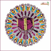 Blended Thread Sitara Work Wine Laddu Gopal Poshak